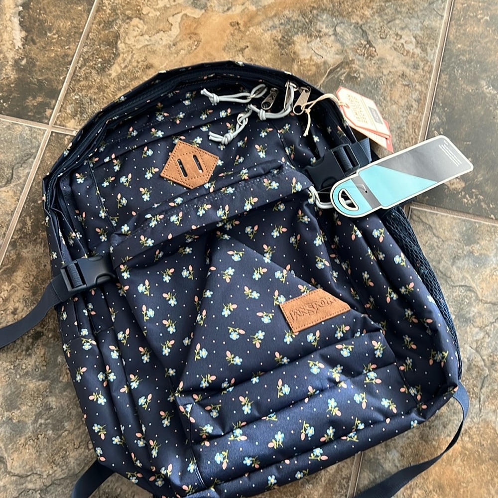 Jansport Floral Navy Backpack